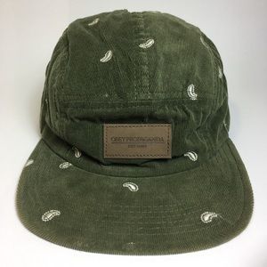 OBEY Green Corduroy Baseball Cap